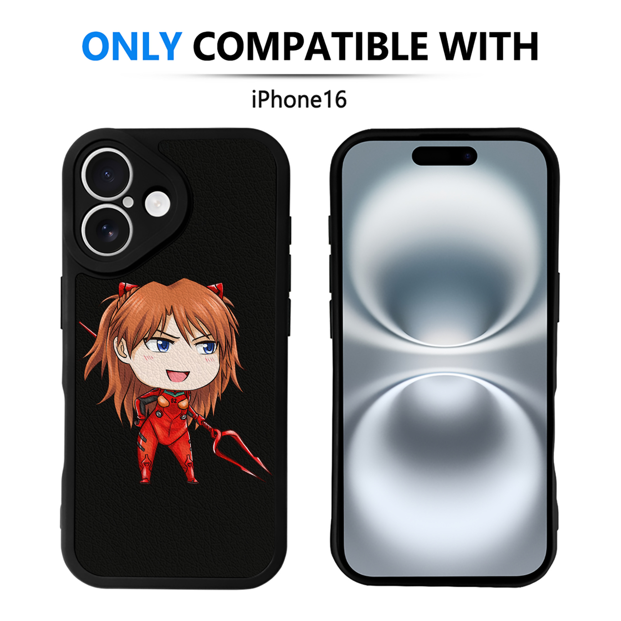 （画像用） EVA 新世紀エヴァンゲリオン 【iPhone 16シリーズ対応】シリコンスマホケース（レザー調） 材質：シリコン